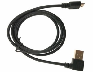 左L型 USBケーブル 1m 充電 データ通信 USB - microUSB ネコポス送料無料