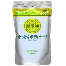 無添加 ボディソープ 白いせっけん 詰替用(350mL) ミヨシ石鹸　無添加石けん 無添加ボディソープ 白い石けん 純せっけん マイルド