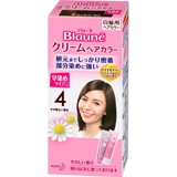 ブローネ クリームヘアカラー 4やや明るい栗色(1液40g・2液40g) 花王　クリームタイプの早染めヘアカラー 根元 生え際 白髪染め