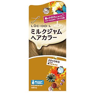 【ルシード・エル】ミルクジャムヘアカラー ＃きゃらめる 1セット　ムラなく染まる 髪の美容液付き カラーリング ルシードエル マンダム