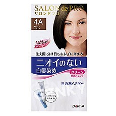 サロンドプロ 無香料ヘアカラー 早染めクリーム 白髪用 4A アッシュブラウン(1セット)　スピード白髪染め 白髪染めクリーム【mor】【ご注