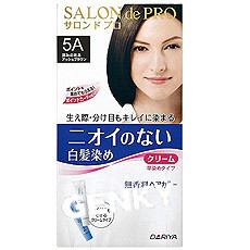 サロンドプロ 無香料ヘアカラー 早染めクリーム 5A 深みのあるアッシュブラウン(1セット)　白髪染めクリーム クリームタイプの白髪染め