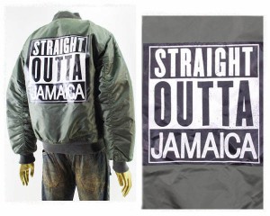 ｱﾙﾌｱﾌﾟﾗｽ ビックサイズ対応 BOXロゴ NWA JAMAICA MA1 中綿ジャケット メンズ ALPHA PLUS 【51JK03 NWA JAMAICA MA1】