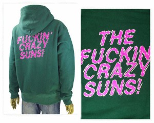 アンドサンズ ビッグサイズ対応 FUCKIN CRAZY SUNS ZIP HOOD スウェット ジップ パーカー メンズ ANDSUNS 【AS176305 FUCKIN】