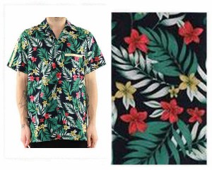 エピトミ HAWAIIAN TRACK SHIRT ゴールドラインテープ アロハ オープンシャツ S/S メンズ EPTM 【EP8161 ハワイアン】