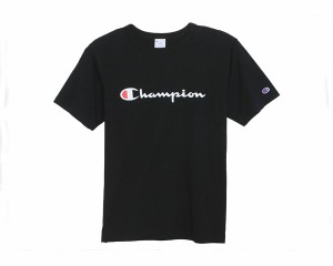 チャンピオン ラバープリント 生地を挟みこんで縫製したバインダーネック JAPANサイジング Tシャツ メンズ C3-H374 C3-P302 090