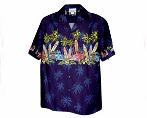 パシフィックレジェド Style440 Made in Hawaii,U.S.A サーフ アロハシャツ メンズ PACIFIC LEGENDD 【410-3313 サーフ】