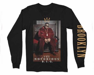 オフィシャル　ライセンス USA MT社ライセンス商品 NOTORIOUS B.I.G. CROWN THRONE MENS LS Tシャツ メンズ OFFICIAL LICENSE 【10040137