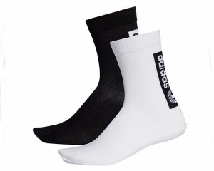 アディダス オリジナルズ ORIGINALS THN CREW SOCKS エッジの効いたデザイン クルー丈 2P クルーソックス メンズ ADIDAS 【ED8030 2P WT 