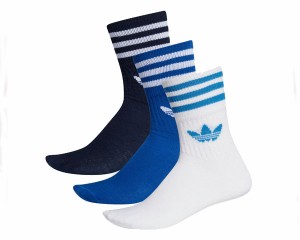 アディダス オリジナルズ MID CUT CREW SOCKS ミッドカット丈 3P 27〜29CM クルーソックス メンズ ADIDAS 【ED9395 2729 3P】