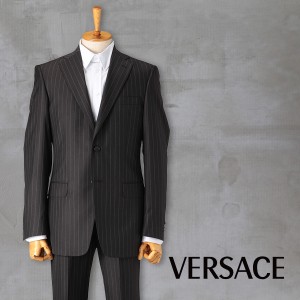 [52]【インポートスーツ】【直輸入】【メンズ】 VERSACE（ヴェルサーチ）2ツ釦スーツ グレー【トールサイズ】v81216-v003