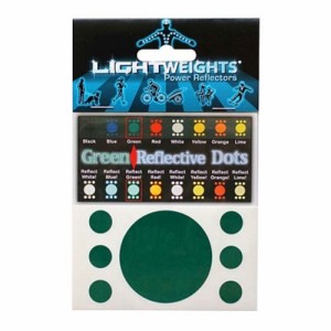 ライトウェイツパワーリフレクター Dots 7 グリーン LIGHTWEIGHTS 【自転車】【リフレクター・反射材】