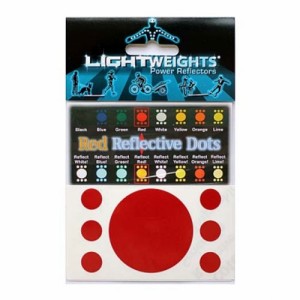 ライトウェイツパワーリフレクター Dots 7 レッド LIGHTWEIGHTS 【自転車】【リフレクター・反射材】