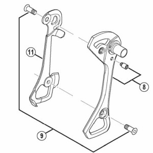 [9]プーリーボルト 10.5mm＆12.5mm 【自転車】【ロードレーサー用】【ULTEGRA】【RD6800用スモールパーツ】