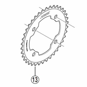 [13]チェーンリング 34T(ブラック) 【自転車】【マウンテンバイク用】【ZEE】【FCM645用スモールパーツ】