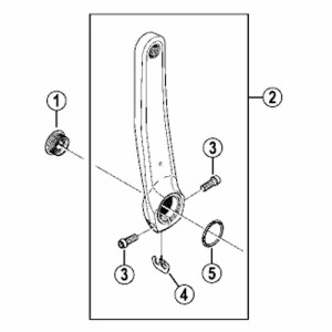 [3]左クランク締付ボルト（M6×15）
