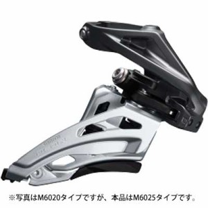 シマノ DEORE FD-M6025-H ハイポジションバンドタイプ34.9mm（31.8/28.6mmアダプタ付） ダウンスイング/デュアルプル フロントディレイラ