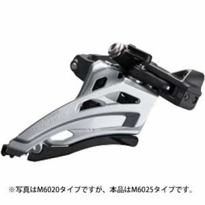 シマノ DEORE FD-M6025-L ローポジションバンドタイプ34.9mm（31.8/28.6mmアダプタ付） トップスイング/ダウンプル フロントディレイラー