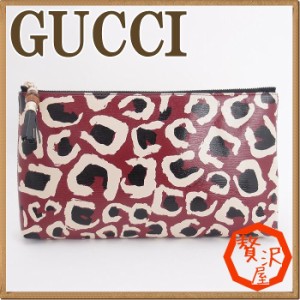 グッチ GUCCI ポーチ コスメポーチ 化粧ポーチ クラッチバッグ 小物ケース ヒョウ柄 豹 338815-A831G-6268