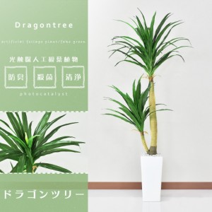 観葉植物 光触媒 フェイクグリーン 造花 人工観葉植物 陶器鉢 インテリア お祝い ギフト ドラゴンツリー インテリア家具 おすすめ おしゃ