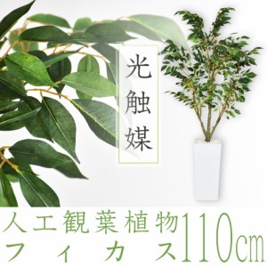 観葉植物 光触媒 フェイクグリーン 造花 110cm 人工観葉植物 陶器鉢 インテリア お祝い ギフト フィカス インテリア家具 おすすめ おしゃ