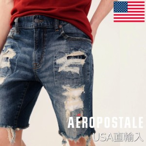 AEROPOSTALE ショートパンツ 6631-1631-997 短パン デニム メンズ エアロポステール エアロ ストレッチ USA直輸入 正規品 180715 プレゼ