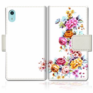 au Qua Phone QZ KYV44 手帳型 ケース quaphone qz kyv44 カバー【ワンポイントFLOWERデザイン】