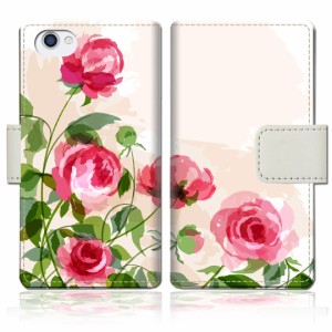 docomo AQUOS R SH-03J aquos r sh03j 手帳型 ケース カバー 手帳ケース 手帳カバー【薔薇絵画デザイン】