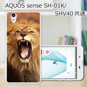 AQUOS sense SH-01Kハードケース/カバー 【らいおん！ PCクリアハードカバー】 スマートフォンカバー・ジャケット
