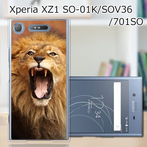 Xperia XZ1 SOV36ハードケース/カバー 【らいおん！ PCクリアハードカバー】 スマートフォンカバー・ジャケット