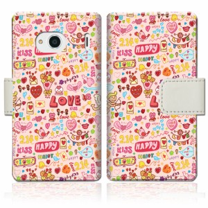 au Qua Phone QX KYV42 手帳型 ケース カバー 手帳ケース 手帳カバー【LOVE214デザイン】