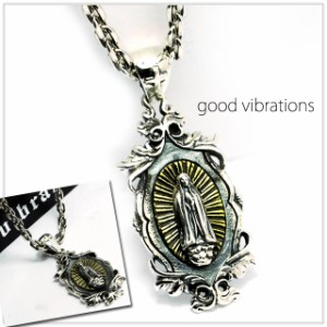 ペンダントトップのみ グアダルーペ マリア リーフ good vibrations シルバーアクセサリー メンズ レディース