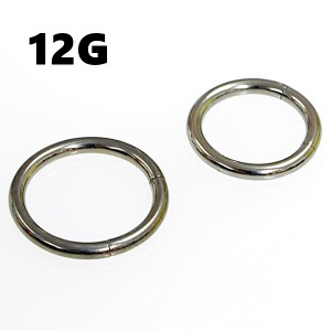 セグメントリング 【12G】チタン製 軟骨ピアス（ボディピアス/ボディーピアス）