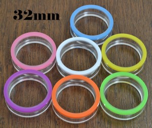 カラフル　アクリル フレッシュトンネル【32mm】（ボディピアス/ボディーピアス）イヤーロブ/アウターコンク/トラガス/インナーコンク