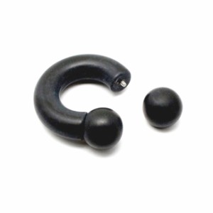 サーキュラーバーベル　アクリル最高級仕上げ【0G/8.0mm】内径（16ｍｍ）xボール径（12ｍｍ）（ボディピアス/ボディーピアス）リップ/ヘ