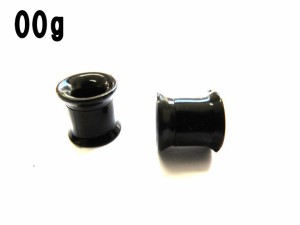 アクリル ダブルフレアアイレット ネジ式【00ｇ/10ｍｍ】ブラックピアス/シークレットピアス/ボディピアス/ボディーピアス/ボディピ/ピ・