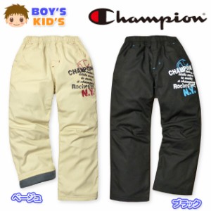 子供服 男の子 ロング パンツ Champion チャンピオン ボトム 裏フリース クラックプリント ウエストゴム 男児 キッズ