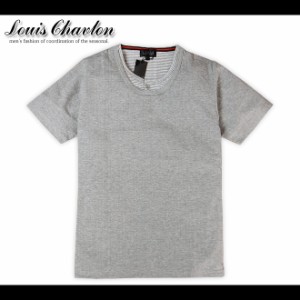 【送料無料】メンズ カットソー Tシャツ 半袖 LouisChavlon ルイスシャブロン フェイクレイヤード 紳士【メール便対応】