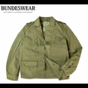 メンズ ジャケット 長袖  BUNDESWEAR ブンデスウエアー 綿100％ 無地 ワッペン装飾 ベルクロ付き 