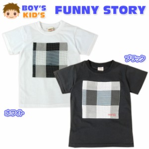 【送料無料】子供服 男の子 Tシャツ 半袖 パッチワーク 刺繍ワンポイント 男児 キッズ 【メール便対応】