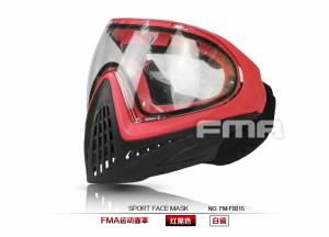 FMA ペイントボール用フルフェイスマスク RED/BLACK