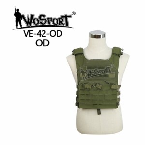 WoSporT JPCタクティカルベスト レーザーカットMOLLE Ver. OD