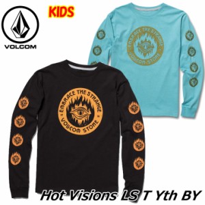 volcom ボルコム キッズ Tシャツ 8-14歳 Hot Visions L/S Tee BY ユース 長そで C3641831  【返品種別OUTLET】