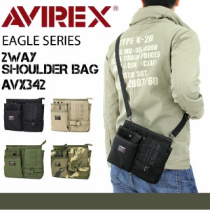 【商品レビュー記入で+5%】AVIREX(アヴィレックス) EAGLE(イーグル) ミニショルダーバッグ 斜め掛けバッグ ウエストバッグ 2WAY AVX342 