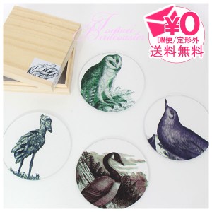 【定形外送料無料】 toumei ピクトリアル bird　coaster 4枚セット コースター キッチン 雑貨 オシャレ シンプル とり トリ 鳥 バード ハ