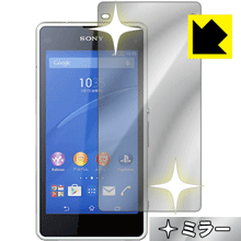 Xperia J1 Compact 画面が消えると鏡に早変わり！ ミラータイプ保護フィルム Mirror Shield (前面のみ) 【PDA工房】