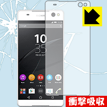 Xperia C5 Ultra 特殊素材で衝撃を吸収！保護フィルム 衝撃吸収【光沢】 【PDA工房】