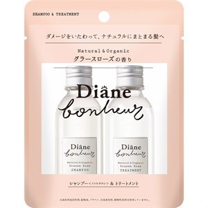 ダイアン ボヌール　グラースローズの香り　ダメージリペアシャンプー＆トリートメント　トライアル　40ml×2［配送区分:A2］