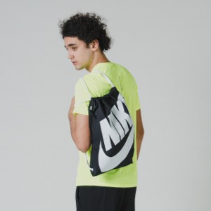 NIKE(ナイキ) ナップサック スポーツウェア ヘリテージ ジムサック 13L：ブラック×ホワイト (BA5351 011)