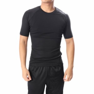 アディダス メンズ フィットネス 半袖コンプレッションインナー ショートスリーブTシャツ (EBR77 CF7235) ブラック adidas